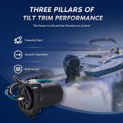 محرك إمالة وتقليم 10886N متوافق مع 2005-2018 YAMAHA MARINE 75-90HP، بديل لرقم الجزء OE 6D8-43880-09-00، 10886N، 12V in Kuwait