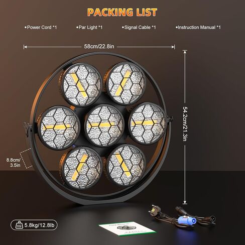 أضواء المسرح الرجعية RGB COB 7LED الاسمية ضوء DMX التحكم في الصوت المنشط خمر غسل الاسمية يمكن أضواء للأحداث حفلة موسيقية حفل زفاف الموسيقى عرض حي الكنيسة DJ عيد ميلاد in Saudi Arabia
