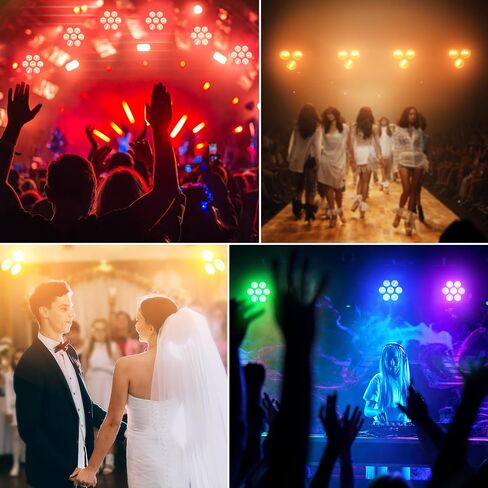 أضواء المسرح الرجعية RGB COB 7LED الاسمية ضوء DMX التحكم في الصوت المنشط خمر غسل الاسمية يمكن أضواء للأحداث حفلة موسيقية حفل زفاف الموسيقى عرض حي الكنيسة DJ عيد ميلاد in Saudi Arabia