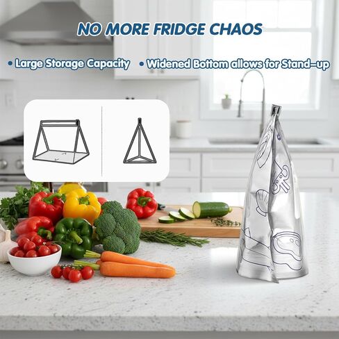 30PCS Reusable Aluminum Foil Sealable Storage Bags, Aluminum Foil Freezer Bag for Food, Stand Up Foil Storage Bags with Label and Zip Lock for Vegetable Fruit Meat (10*S+10*M+10*L) in Kuwait