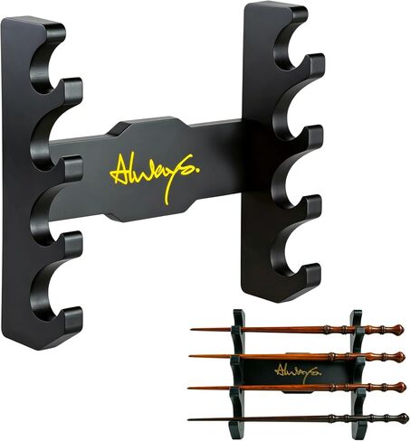 4 Tier Wand Wall Mount Holder Wooden Wand Display Stand Drumstick Rack for Wizard Wands Crystal Wands Wall Mount Wand Storage Organizer in Kuwait