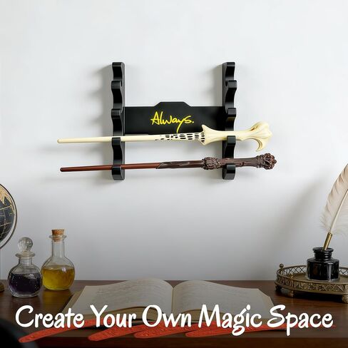 4 Tier Wand Wall Mount Holder Wooden Wand Display Stand Drumstick Rack for Wizard Wands Crystal Wands Wall Mount Wand Storage Organizer in Kuwait