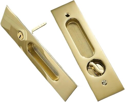 Brass Sliding Door Lock Handles Gold Push Pull Interior 1Pcs in Saudi Arabia