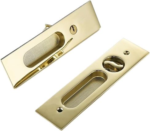 Brass Sliding Door Lock Handles Gold Push Pull Interior 1Pcs in Saudi Arabia