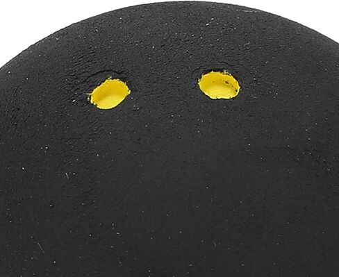 AMONIDA 37mm Squash Ball, Double Yellow Dot Rubber Sports Competition Squash Balls with Low Racket Speed & Low Elasticity, Ideal for Professional Tournament & Club Players Training in Kuwait