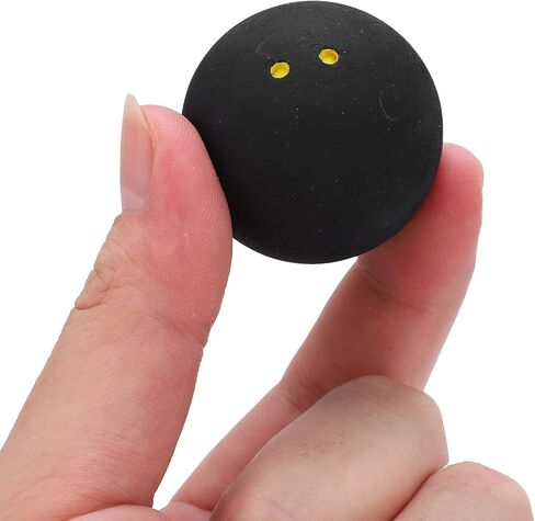 AMONIDA 37mm Squash Ball, Double Yellow Dot Rubber Sports Competition Squash Balls with Low Racket Speed & Low Elasticity, Ideal for Professional Tournament & Club Players Training in Kuwait