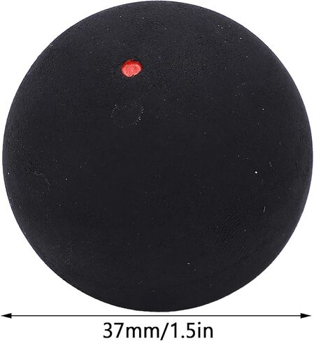 Rubber Squash Racket Ball Lightweight 37mm Single Dot Squash Ball for Training and Warmup Suitable for Players at Any Level (Single red dot) in Kuwait