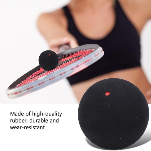 Rubber Squash Racket Ball Lightweight 37mm Single Dot Squash Ball for Training and Warmup Suitable for Players at Any Level (Single red dot) in Kuwait