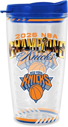ريكو إندستريز NBA كرة السلة نيويورك نيكس 2026 الدوري الاميركي للمحترفين أبطال جدار مزدوج 16oz تريتان بهلوان in Kuwait