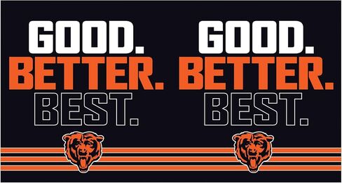 ريكو إندستريز NFL Football Chicago Bears جيد. أحسن. أفضل. كوب من الفولاذ المقاوم للصدأ سعة 20 أونصة مع غطاء - رائع للقهوة أو الشاي أو الماء أو الكوكتيلات in Kuwait