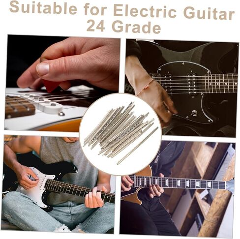 Vaguelly 48pcs Guitar Fret Wire Replacement Kit for Electric Guitar and Bass Fingerboard, 2.4mm Cupronickel Frets, Highly Resistant to Wear and Enhancing Sound Clarity, Suitable in Kuwait