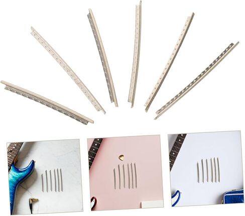 Vaguelly 48pcs Guitar Fret Wire Replacement Kit for Electric Guitar and Bass Fingerboard, 2.4mm Cupronickel Frets, Highly Resistant to Wear and Enhancing Sound Clarity, Suitable in Kuwait