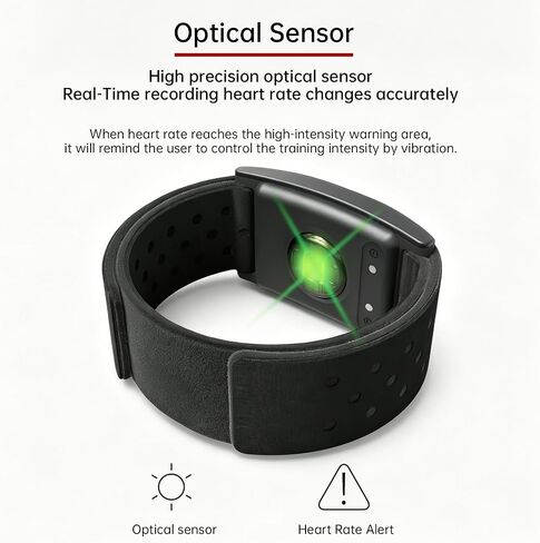 جهاز مراقبة معدل ضربات القلب، سوار الذراع HRM CHILEAF، مستشعر معدل ضربات القلب، مستشعر HR، IP67 ANT+ بلوتوث، عمر بطارية طويل 60 ساعة متوافق مع Polar Beat، Wahoo Fitness، SportsTracker، Zwift، Nike+Run Club، X-Fitness، إلخ in Kuwait