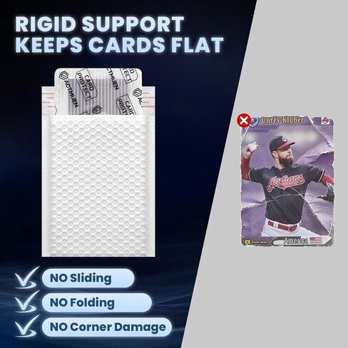 Trading Card Shipping Supplies Kit, 200 3.5" x 4.5" Cardboard Mailers for Trading Cards with 100 Self Seal Bubble Mailers & 420 Card Sealing Stickers, Sports Card Shipping Supplies for TCG, MTG in Kuwait