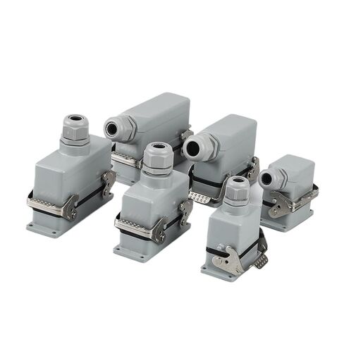 Heavy Duty Connectors HE Series Industrial Connector 4Pin Side Out Waterproof Connectors 4-48Pin 500V(Side Out Type,10Pin) in Kuwait
