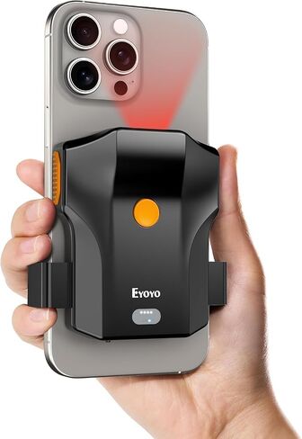 Eyoyo Bluetooth Barcode Scanner Wireless: Portable Phone Back Clip 1D Bar Coder Reader للمكتبة ، متجر البيع بالتجزئة ، مخزون الكتب - Fast UPC ISBN Scanner متوافق مع 4.7 "-7.2" هاتف Android ، iPhone in Kuwait