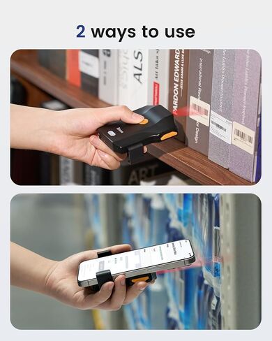 Eyoyo Bluetooth Barcode Scanner Wireless: Portable Phone Back Clip 1D Bar Coder Reader للمكتبة ، متجر البيع بالتجزئة ، مخزون الكتب - Fast UPC ISBN Scanner متوافق مع 4.7 "-7.2" هاتف Android ، iPhone in Kuwait