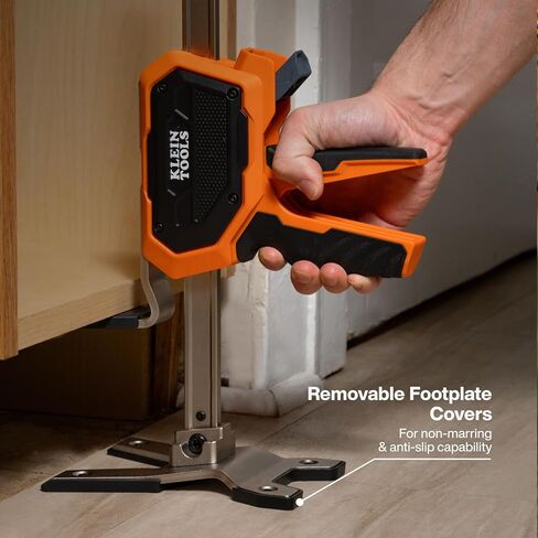 Klein Tools 77000 Heavy-Duty Construction Jack, 350-Pound Capacity, 10-Inch Lift Range, Drywall Lift Tool, Hands-Free Lifting, Clamping Capable, Non-Marring Foot Pads in Kuwait