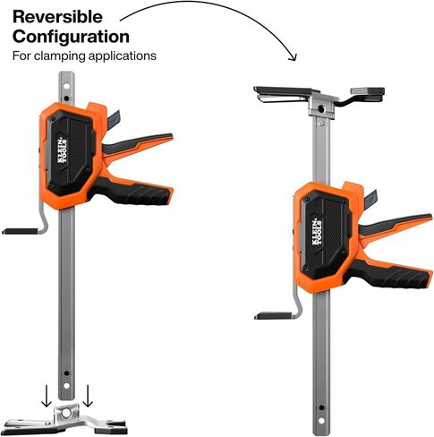 Klein Tools 77000 Heavy-Duty Construction Jack, 350-Pound Capacity, 10-Inch Lift Range, Drywall Lift Tool, Hands-Free Lifting, Clamping Capable, Non-Marring Foot Pads in Kuwait