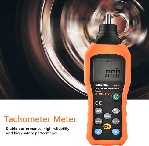 PM6208A Tachometer Tacometro Tachometer Meter Digital Meter Digital Motor Speed Tester RPM in Kuwait
