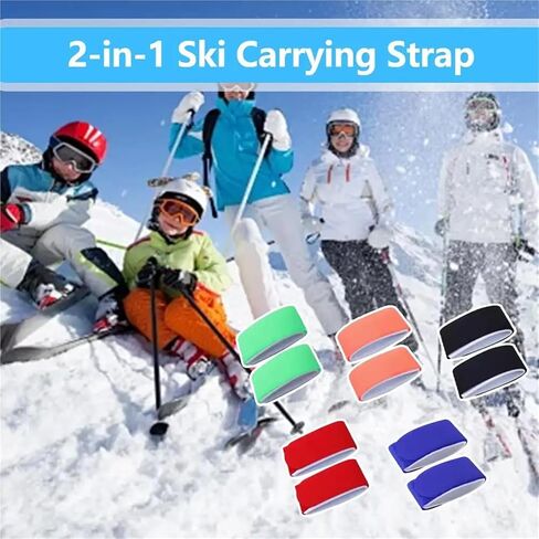 Ski Strap Fasteners 30 Pcs Ski Straps Adjustable Snowboard Strap Fixing Wraps Ties Fastener for Carrying Gear in Kuwait