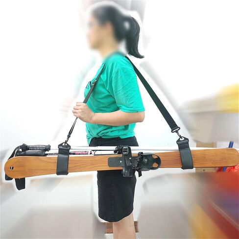 Ski Strap Fasteners 2 Pcs Portable Ski Borad Shoulder Strap Adjustable Skiing Pole Hand Leash Outdoor Sports Accessories in Kuwait