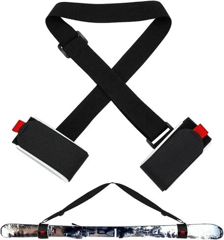 Ski Strap Fasteners 6 Packs Adjustable Ski and Pole Strap Shoulder Lash Handle Belt with Cushioned Fastener Tape Loop in Kuwait