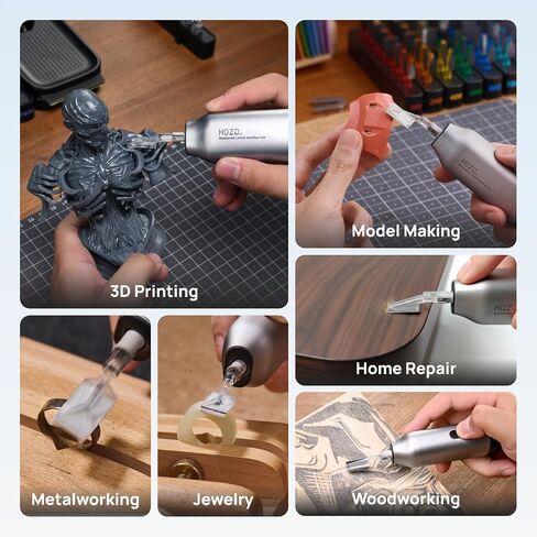 HOZO NeoSander Reciprocating Detail Sander, Mini Electric Pen Sander with 13000 SPM Linear Motion, Adjustable Stroke for Precision Sanding, Ideal for 3D Printing, Model Making, Crafts & DIY Projects in Kuwait
