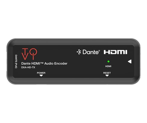 جهاز إرسال الصوت ToVi Dante HDMI - محول 2CH HDMI إلى Dante، 24 بت، 32–192 كيلو هرتز، AES67، طاقة PoE/USB-C، زمن وصول منخفض in Kuwait