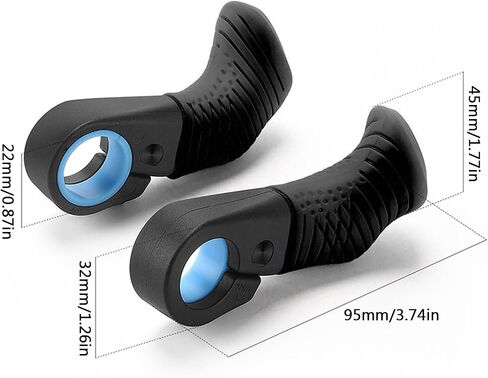 EVGATSAUTO Mountain Bike Thumb Grips Thumb Rest Support Thumb Holder Multi Angle Adjustable Handlebar Grips with Ergonomic Design for 22mm Handlebar in Saudi Arabia