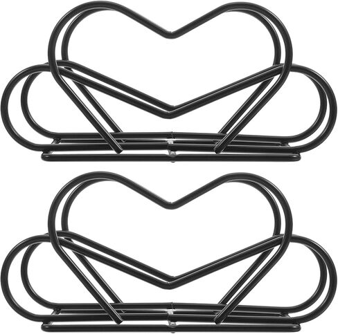 LIFKOME 2pcs Black Metal Napkin Holder Heart-shaped Standing Paper Towel Dispenser for Kitchen Countertop, Restaurant, Coffee Shop Table Napkin Organizer in Kuwait