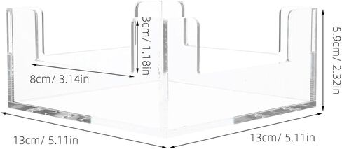 Sewroro Acrylic Vertical Napkin Holder Stand Tissue Dispenser with Four-sided Notches for Tabletop Use, Bathroom Accessories and Party Paper Napkin Holder in Kuwait