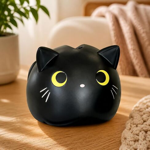 1pc White Black Cat Designs Decorative Tissue Holder Whimsical Style Washroom Countertop Napkin Dispenser Room Accent in Kuwait