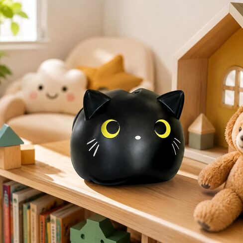 1pc White Black Cat Designs Decorative Tissue Holder Whimsical Style Washroom Countertop Napkin Dispenser Room Accent in Kuwait