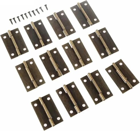 Antique Bronze Cabinet Drawer Hinge Wooden Furniture Wood Box 38*25mm 12Pcs in Kuwait