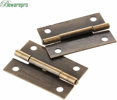 Antique Bronze Cabinet Drawer Hinge Wooden Furniture Wood Box 38*25mm 12Pcs in Kuwait