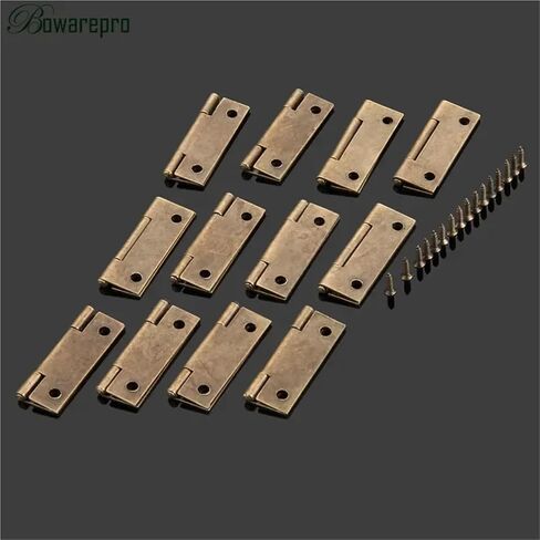 Antique Bronze Cabinet Drawer Hinge Wooden Furniture Wood Box 38*25mm 12Pcs in Kuwait