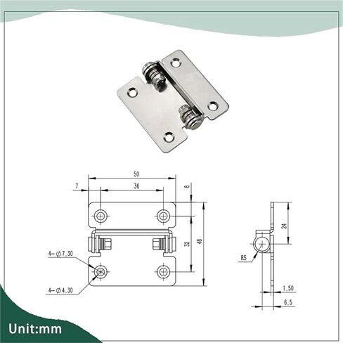 Damping Hinge Made of 304 Stainless Steel 1Pcs in Kuwait