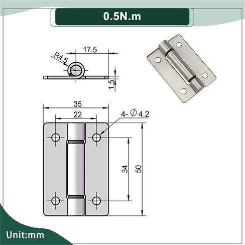 Shaped Damping Hinge Made of 304 Stainless Steel 1Pcs in Kuwait