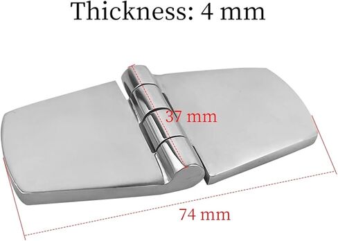 316 Stainless Steel Heavy Duty Hinge Door -No Screw Hole Type 76 X 38mm 1Pcs in Kuwait