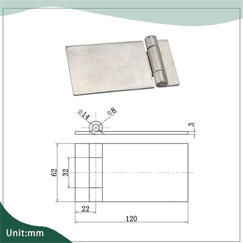 Automation Machinery Equipment Container Doors Ships Non Perforated Welded Hinges 1Pcs in Kuwait