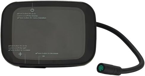 شاشة EBike، بروتوكول UART، كمبيوتر ملون ABS 24V-60V، شاشة LCD Yolin YL81C، موصل أنثى مقاوم للماء 5 فتحات، ملحقات الدراجة الكهربائية، شاشة عداد لوحة مناسبة لمقود 22.2 مم in Kuwait