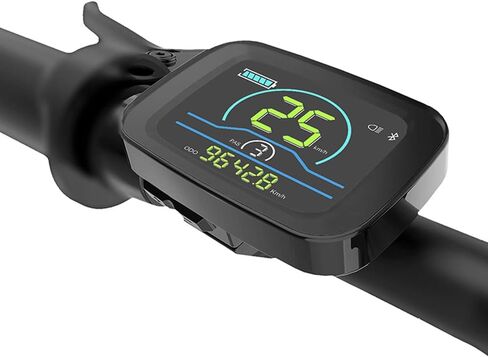 شاشة EBike، بروتوكول UART، كمبيوتر ملون ABS 24V-60V، شاشة LCD Yolin YL81C، موصل أنثى مقاوم للماء 5 فتحات، ملحقات الدراجة الكهربائية، شاشة عداد لوحة مناسبة لمقود 22.2 مم in Kuwait