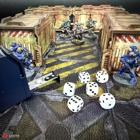 بساط معركة شبكي مزدوج الجوانب لألعاب الحرب لفريق WH40K Kill Team 30 بوصة × 22 بوصة/606 مم × 703 مم - مصنوع من الجلد الصناعي، بسُمك 1.1 مم (على الوجهين) in Kuwait