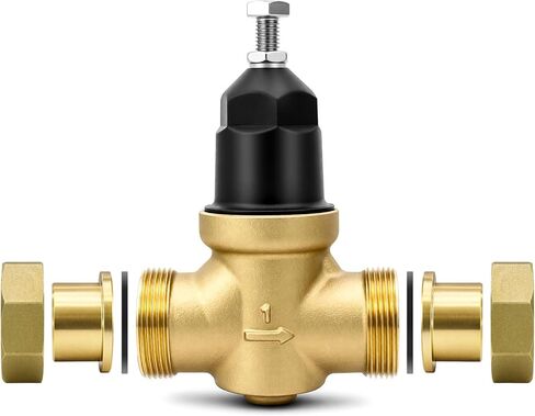 1-NR3XLDUC صمام تخفيض الضغط، 1 بوصة NR3XL مع منظم ضغط توصيل العرق النحاسي المزدوج FNPT، مصفاة من الفولاذ المقاوم للصدأ، سهولة الصيانة in Kuwait
