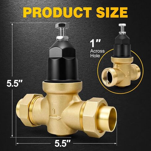 1-NR3XLDUC صمام تخفيض الضغط، 1 بوصة NR3XL مع منظم ضغط توصيل العرق النحاسي المزدوج FNPT، مصفاة من الفولاذ المقاوم للصدأ، سهولة الصيانة in Kuwait