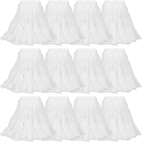 Disposable Commercial Heavy Duty Mop Heads Replacement: 12 Packs Industrial Wet Mop Head for Floor Cleaning - Commercial Products Looped End String Head Refills in Saudi Arabia