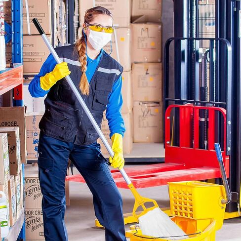 Disposable Commercial Heavy Duty Mop Heads Replacement: 12 Packs Industrial Wet Mop Head for Floor Cleaning - Commercial Products Looped End String Head Refills in Saudi Arabia