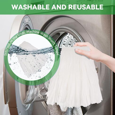Disposable Commercial Heavy Duty Mop Heads Replacement: 12 Packs Industrial Wet Mop Head for Floor Cleaning - Commercial Products Looped End String Head Refills in Saudi Arabia