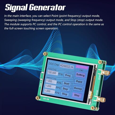 TFT شاشة لمس DDS وحدة مولد الإشارة 10 بت Sinewave Squarewave Triangularwave إشارة مولد in Kuwait